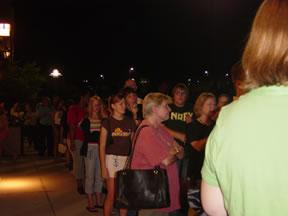 The line at the Harry Potter party