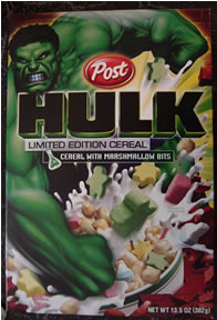 Hulk cereal - front